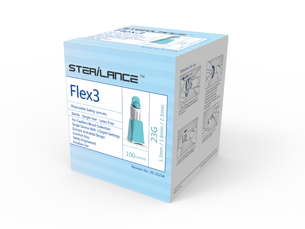 Imagen #0 del producto LANCETA DESCARTABLE RETRACTIL 23G (1.3MM/1.8MM/2.3MM)