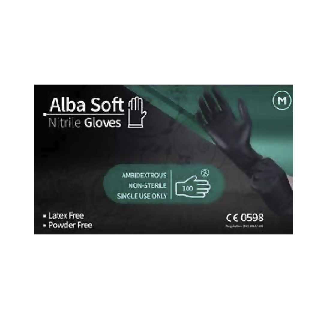 Imagen #0 del producto GUANTES NITRILO NEGRO - ALBASOFT